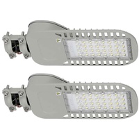 ETC Shop Straßenlampe Straßenlaterne LED Straßenbeleuchtung, IP65 Tageslichtlampe, grau,