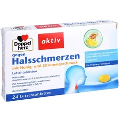 Doppelherz gegen Halsschmerzen Honig- und Zitronengeschmack