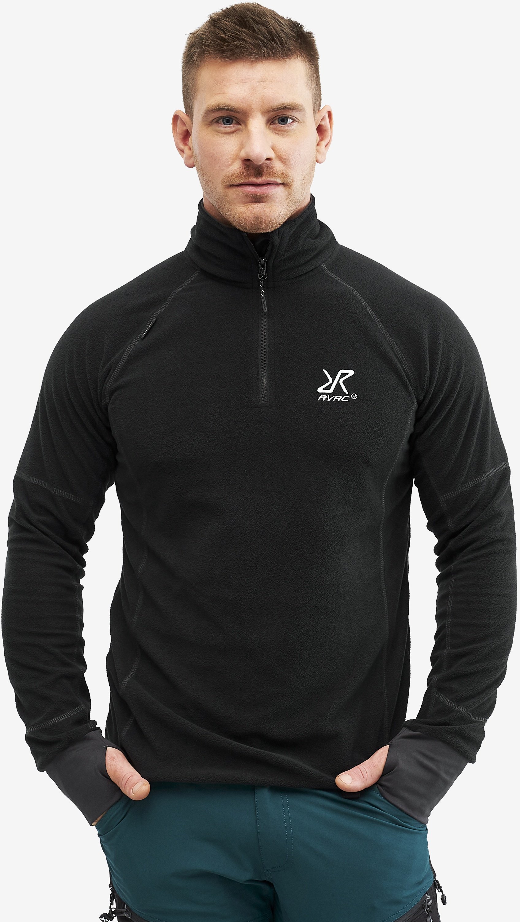 Trekker Fleece Herren Caviar, Größe:S - Herren > Oberteile > Fleece - Schwarz