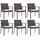vidaXL Gartenstuhl 56,5 x 57 x 83 cm braun 6 St.
