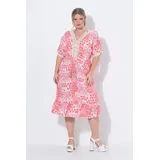 MIAMODA Midikleid Alloverdruck Rot 58