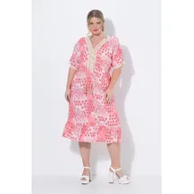 MIAMODA Midikleid Alloverdruck Rot 58