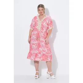 MIAMODA Midikleid Alloverdruck Rot 58