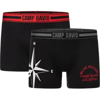 Camp David Boxershorts 2er Pack casual in black black