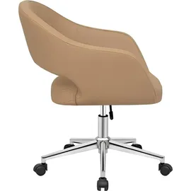 aea Hochwertiger moderner Bürostuhl Kunstleder Beige