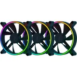 Razer Kunai Chroma - aRGB-PC-Hochleistungslüfter (Leise, leistungsstarke, Bis zu 8 Lüfter anschließen, Unterstützung für PWM-Lüftersteuerung, Razer Chroma) 3 Lüfter | 140MM