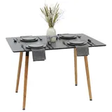 Relaxdays Esstisch 110 x 75 x 110 cm schwarz/bronze