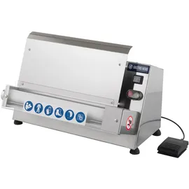 GastroHero Teigausrollmaschine PROFI 42 N mit Fußpedal Pizzateig Ausroller bis 40 cm Teigmaschine 230 V