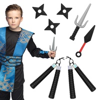 Boland 50433 - Ninja Waffenset, 7 Stück, Spielzeug Waffen im Set, Accessoires, Zubehör für Faschingskostüme