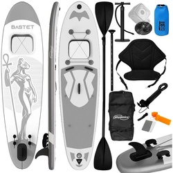 Physionics SUP-Board Stand Up Paddle Board Aufblasbares SUP Board 305cm silberfarben