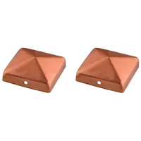 Connex HV4297 Pfostenkappen, 90 x 90 mm, Kupfer (Packung mit 2)
