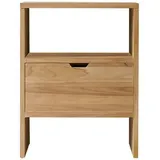 Tikamoon Waschtischunterschrank, Natur, Holz, 60x78x50 cm breit ideal für kleine Bäder