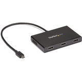 Startech MST Hub, Dreifach 1080p 60Hz HDMI Laptop Display Extender / Splitter, extra langes integ. Kabel, nur Windows (MSTCDP123HD)