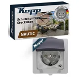 Kopp Feuchtraumsteckdose 1-fach Grau 1 St.