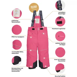 KILLTEC FIRST INSTINCT by killtec Kinder Latzhose FISW 48 MNS SKI PNTS, 86/92, in Rot dunkelrose,