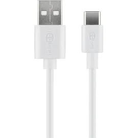 goobay USB-C Lade- und Synchronisationskabel,1m, weiß