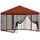 vidaXL Garten Pavillon 3 x 3 m inkl. 4 Seitenteile Terrakotta