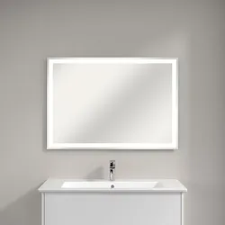 Villeroy & Boch Finero Badspiegel 100x70 mit LED-Lichtband, Spiegel,