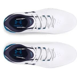 Under Armour Herren Drive Fade Spikeless Golfschuh, (101) White/Capri/Midnight Navy, 46 EU - 46 EU