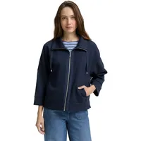 Tom Tailor regular Fit Sweatjacke mit Viskose-Anteil, Dunkelblau, XXL