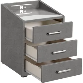ed exciting design Nachtschrank Moon 47 x 46 x 61 cm Grau