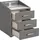 ed exciting design Nachtschrank Moon 47 x 46 x 61 cm Grau