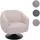 Mendler Lounge-Sessel MCW-J76 Bouclé 75 x 78 x 83 cm Creme-beige drehbar mit Kissen
