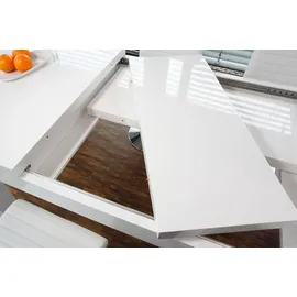 SalesFever Esstisch 180 x 75 x 90 cm hochglanz lackiert weiß