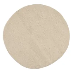 Wollteppich THEKO "Taza Royal" Gr. 10, beige (natur weiß), H:24mm Ø:200cm, Schurwolle, Teppiche, echter Berber Teppich aus Marokko, reine Schurwolle, handgeknüpft