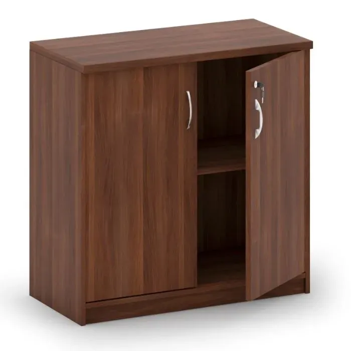 Büroschrank MIRELLI, 800 x 400 x 800 mm, Nussbaum