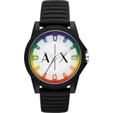 Armani Exchange Herrenuhr 3-Zeiger-Werk Nylon schwarz, AX2531