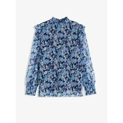bonprix bedruckte Bluse, blau, 42