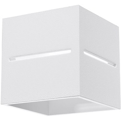 Wandleuchte Innen modern weiss Wandbeleuchtung indirekt Wandstrahler Up Down Lampe Treppenhaus, Aluminium, 1x G9, LxH 10x12 cm