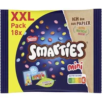 Nestlé SMARTIES Mini XXL Beutel, bunte Schokolinsen, ideal zum Teilen und Snacken mit Familie und Freunden, Farben aus der Natur, Recycelbare Verpackung, 1er Pack (1 x 259g)