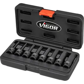VIGOR Schlagschrauber Schraubendrehereinsatz Satz V7019 8-tlg.