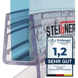 STEIGNER Duschdichtung, 40cm, Glasstärke 5/6/ 7/8 mm, Vorgebogene PVC Ersatzdichtung für Runddusche, UK15