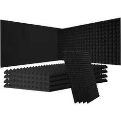 VEVOR Akustikschaumstoffplatten 4er-Set 120x60x5cm Akustikpaneele Schalldämmung