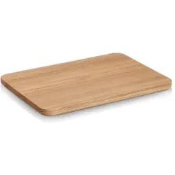Zeller Schneidebrett aus Eiche FSC® 100 %, Hochwertiges Holzbrett für funktionales Kochen und Anrichten, Maße (L x B x H): 35 x 25 x 1,9 cm