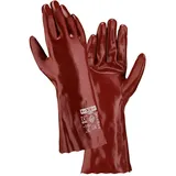 texxor 12 Stück topline Chemikalienschutz-Handschuhe 2111, PVC, Packung, dunkelrot, 10/XL