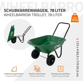 ECD Germany Bauschubkarre 100 kg