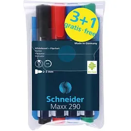 Schneider Whiteboard-Marker Maxx 290 4 St. Schwarz/Weiß/Mehrfarbig