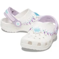 Crocs Unisex Kinder CLS FL I am Frozen Ii Clog T, Weiß, 24/25