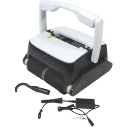Poolroboter UBBINK "RobotClean Accu XL Pro", schwarz-weiß (schwarz, weiß), B:47cm H:25cm L:47cm, Kunststoff, Poolbodensauger, akkubetrieben, für Reinigung von Boden, Wand und Wasserstandslinie