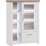 Set One by Musterring Highboard »York«, Typ 13 und 14, mit Glastür und Schubkasten, 3 Farbvarianten, B 105 cm