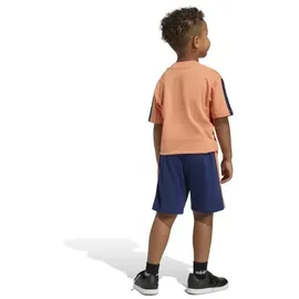 adidas Essentials Kids T-Shirt-Set Kinder - dusky orange/dark blu