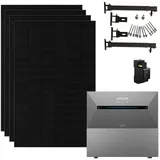 Anker Balkonkraftwerk Solix Solar-Komplettset 1780W mit Solarbank E1600 2 Pro mit Halterung, 1780 W, N typ Glas-Glas, Vollschwarz, (4-St., 4*445W Solarmodul+Solarbank 2 Pro+0/1/2 BP1600+ 0/1 Smarter Zähler), integriertem Wechselrichter, Wifi, Bluetooth, IP67 schwarz