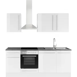 BASIC by Balculina Küchenzeile Jazz 220 cm weiß