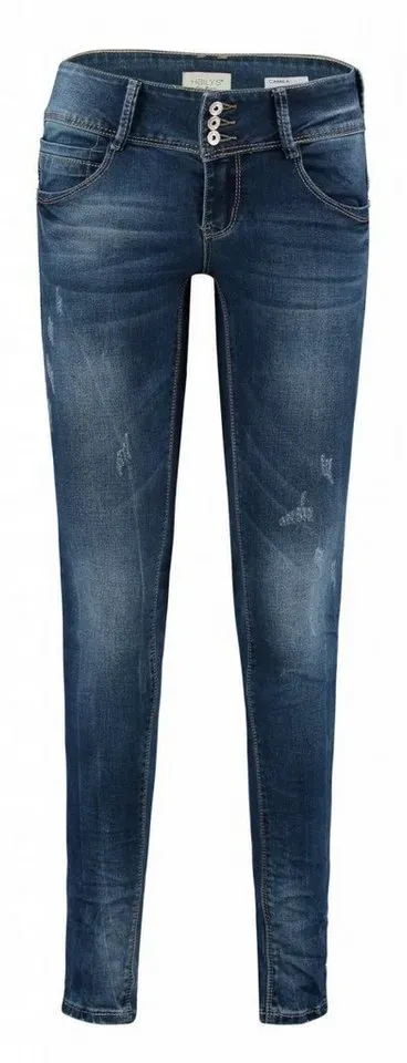 HaILY’S Skinny-fit-Jeans Camila dark-blue blau XXL