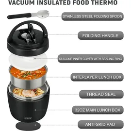 luxuskollektion Thermobehälter schwarz 0,97 l