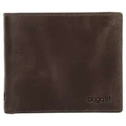 Geldbörse BUGATTI "VOLO", braun, Leder, glänzend, klassisch, Kleinlederwaren, echt Leder